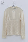 SWAYING 24 Autumn and Winter Wool Linen Blended POLO Shirt SW-SW24AW1T45-BAI White